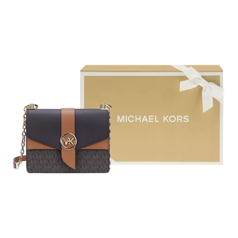 MICHAEL KORS Greenwich Small Color Block Logo And Saffiano Leather Crossbody Bag-4
