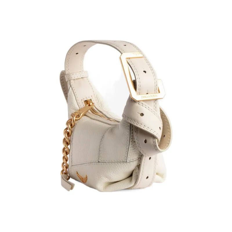 Zadig & Voltaire Calfskin Portable Crossbody Bag Shoulder Bag Mini Women's White-1