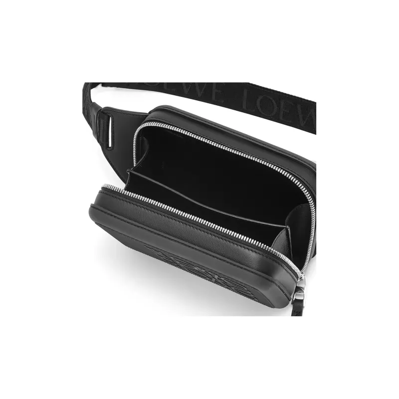 LOEWE Molded Sling In Diamond Rubber And Calfskin Black-5