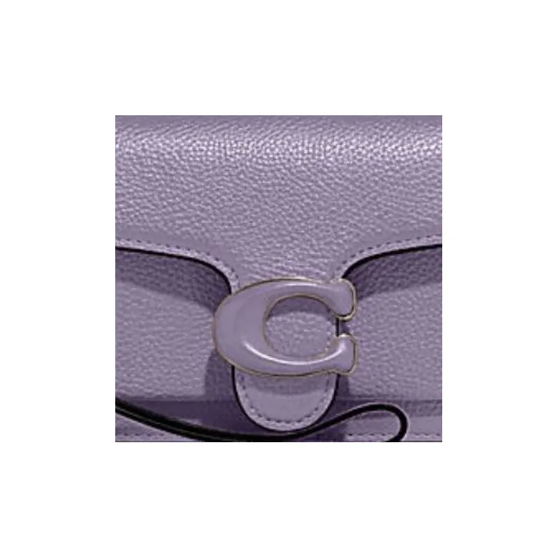 COACH Cow Leather Shoulder Bag, Crossbody Bag Women's Purple-3