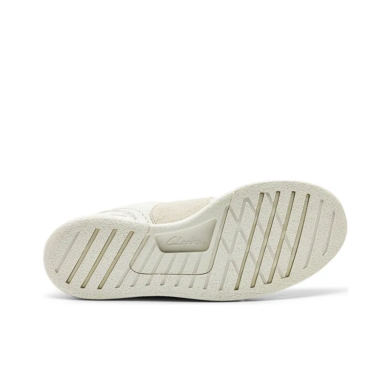 Clarks Stylish Skateboarding Shoes Women's White-4