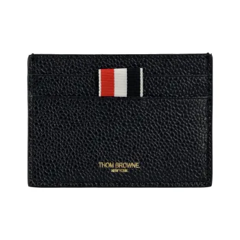 THOM BROWNE Logo Printed Striped Card Holder