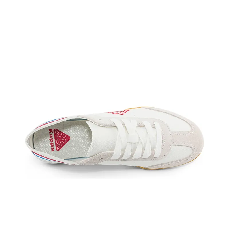 Kappa Anti-Slip Wear-Resistant Low-Top Casual Shoes Unisex White Red-4