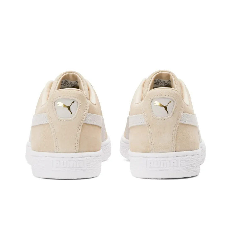 PUMA Suede Classic Xxi Anti Slip Wear Resistant Low Top Skateboard Shoes Unisex White Brown-4
