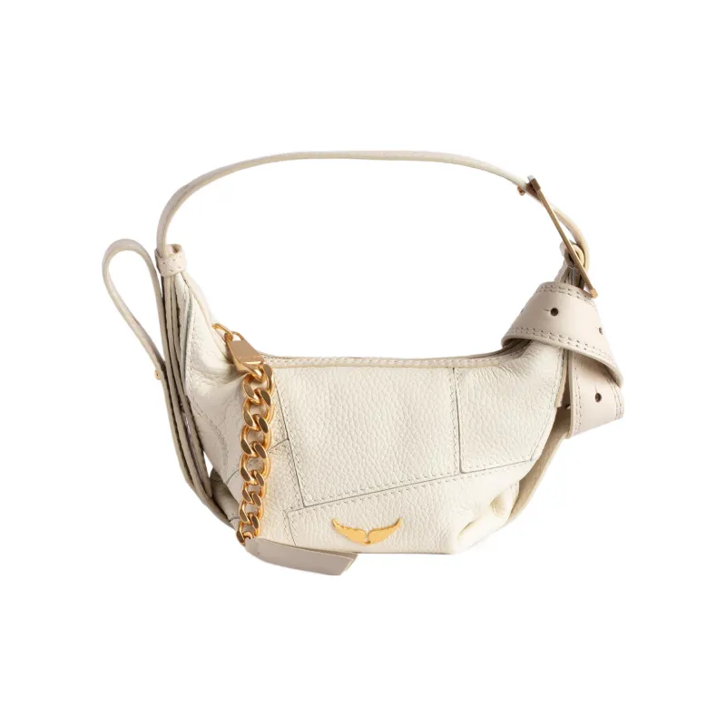 Zadig & Voltaire Calfskin Portable Crossbody Bag Shoulder Bag Mini Women's White-0