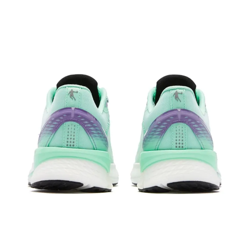 QIAODAN Feiying 2.0 Anti Slip And Wear Resistant Lightweight Low Top Running Shoes Women's White Purple Green-3