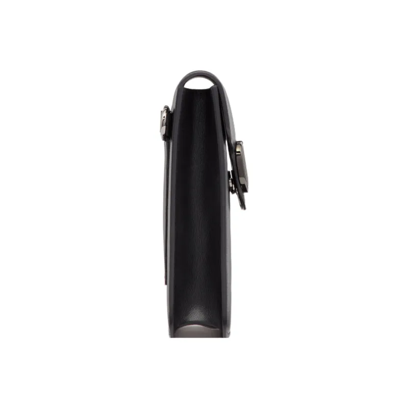 Valentino Calfskin One Shoulder Crossbody Cell Phone Pouch Mini Men's Black-3