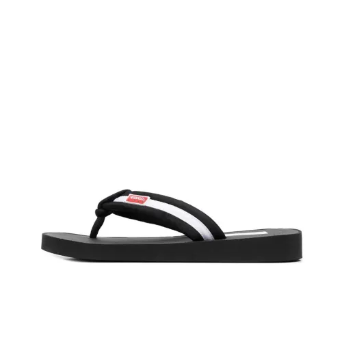 KENZO Logo-patch Striped Flip Flops