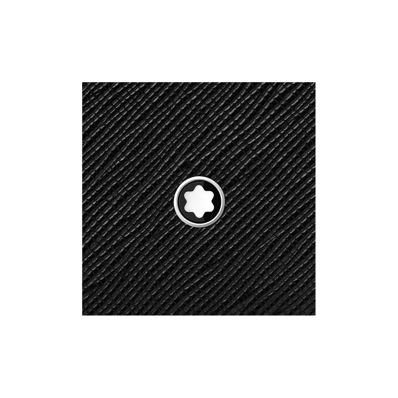 MONTBLANC Full Grain Cow Leather Card Holder Wallet Regular Men's Black-3