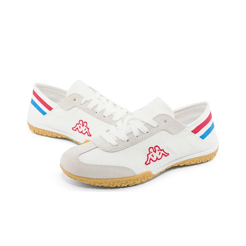 Kappa Anti-Slip Wear-Resistant Low-Top Casual Shoes Unisex White Red-3