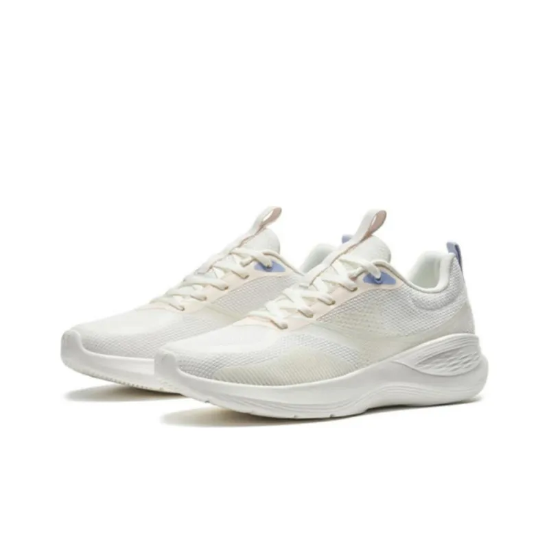 XTEP Comfort Joy 1.5 Slip Resistant Cushioning Wear Resistant Low Top Running Shoes Women's White Pink Purple-1