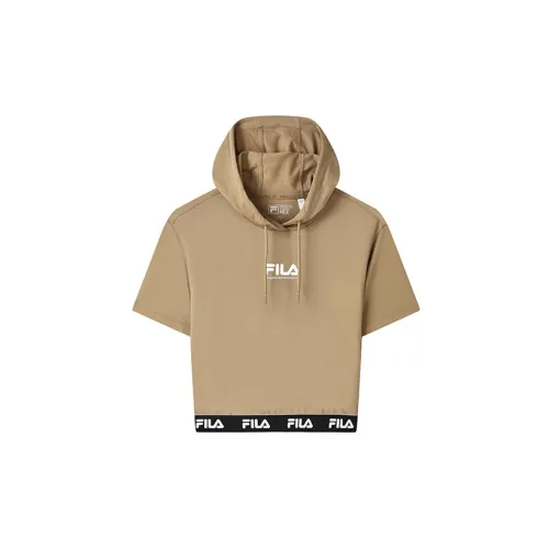 FILA X Magic Stick Joint Series T-Shirts Women's Light Coffee Khaki