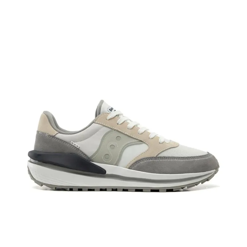 Saucony JAZZ RENEW Durable Breathable Low Top Casual Shoes Unisex White Gray-1