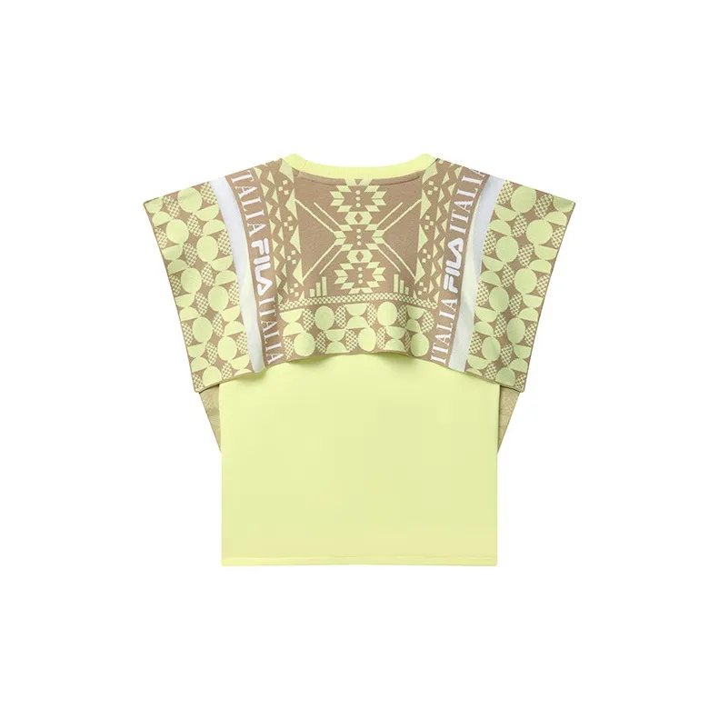 FILA T Shirts Women's Turquoise Yellow-1