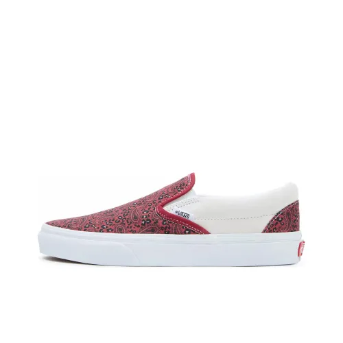 Vans Slip-on Skateboard Shoes Unisex Low-Top White/Red/Black