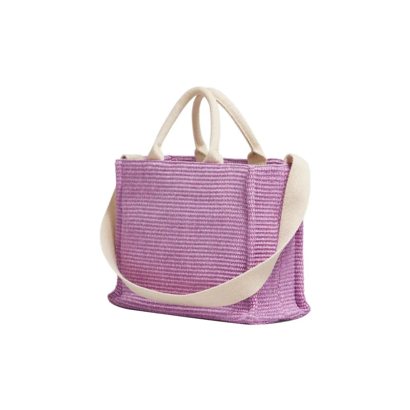 MARNI Raffia Tote Bag, Shopping Bag, Shoulder Bag, Crossbody Bag, Handbag Trumpets Women's Purple-2