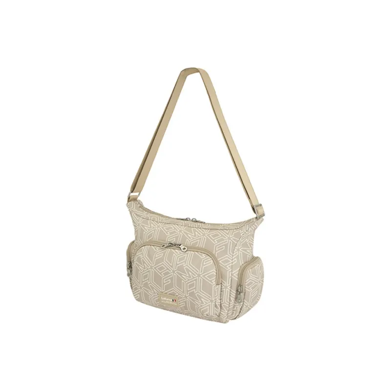 Lafuma Fabric Handbag Shoulder Bag Crossbody Bag Medium Size Women's Gravel Color-1