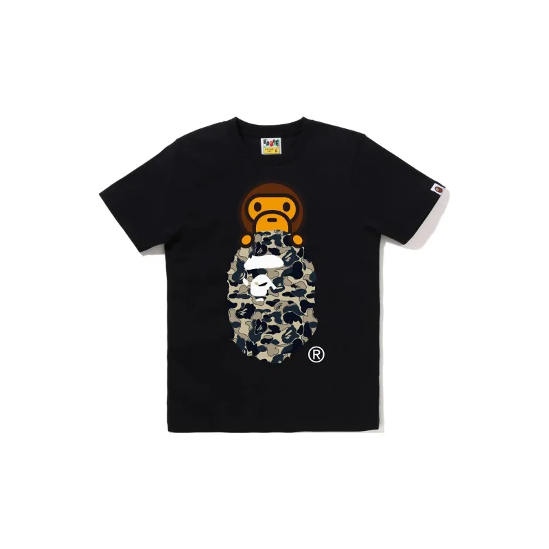Bape Women'ss Cookie Camo 2 Milo On Ape Head Tee White Brown-1