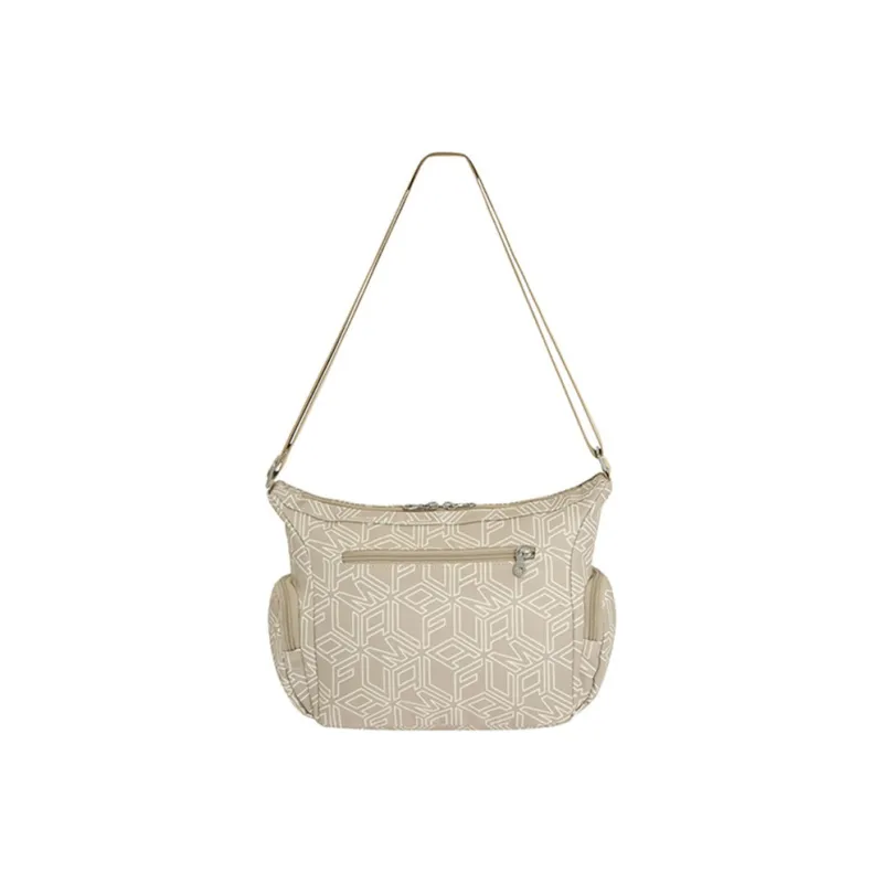 Lafuma Fabric Handbag Shoulder Bag Crossbody Bag Medium Size Women's Gravel Color-2