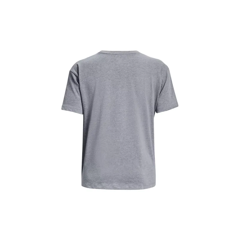 Under Armour T Shirt Women's Steel Heather Light Gray-1