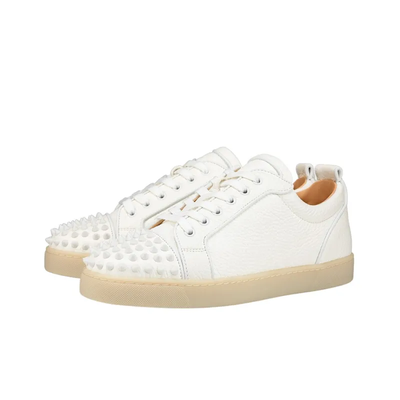 Christian Louboutin Louis Junior Spikes Orlato White-2