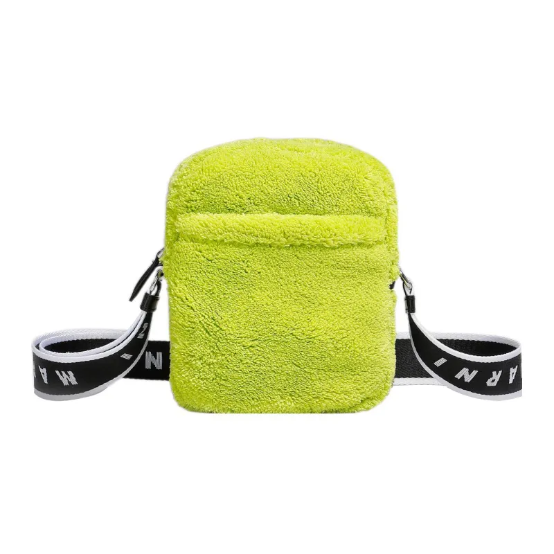 MARNI Cotton Towel Fabric Crossbody Bag, Shoulder Bag Men's Green-0