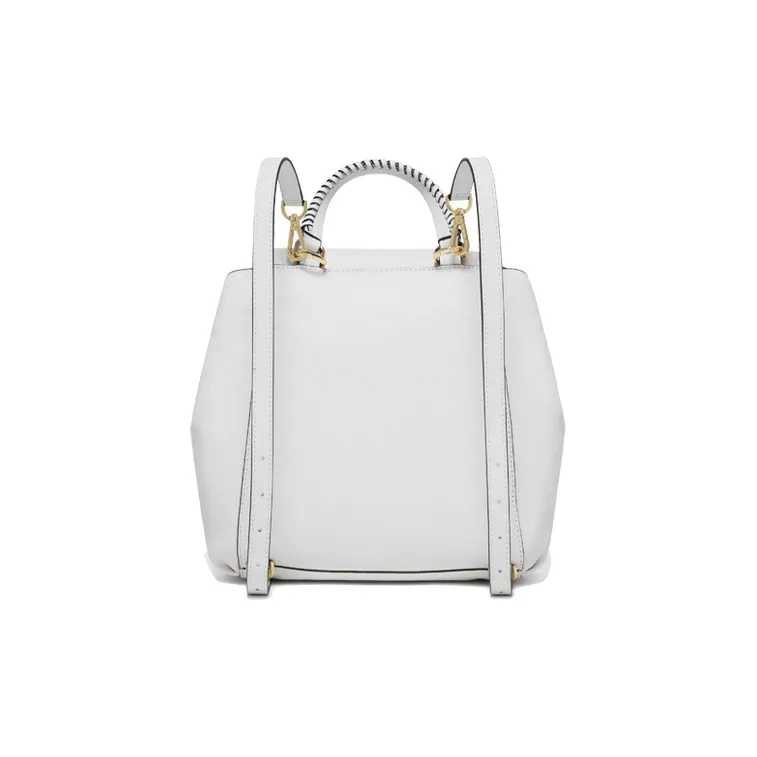 MICHAEL KORS Freya Cow Leather Backpack Medium Size Women's White-1