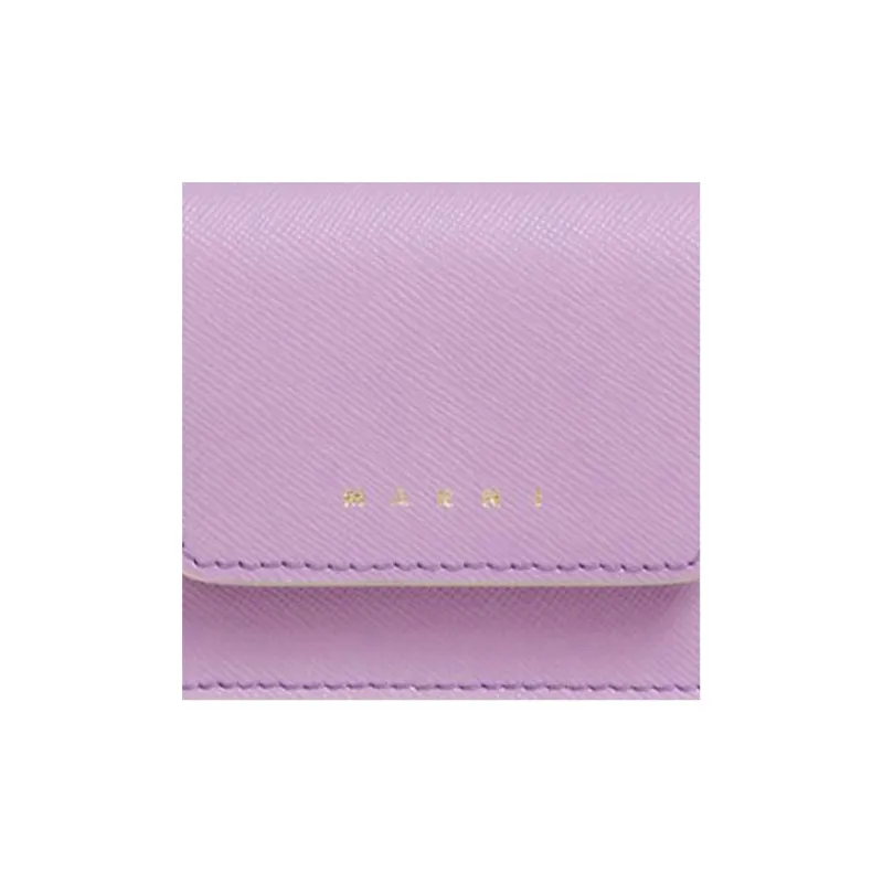MARNI Calfskin Wallet Women's Light Purple-5