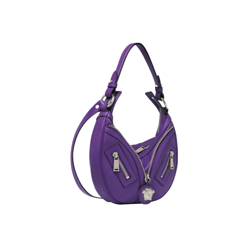 FANSIZHE Cow Leather Hobo Bag Biker Bag Shoulder Bag Handbag Shoulder Bag Women's Purple-1