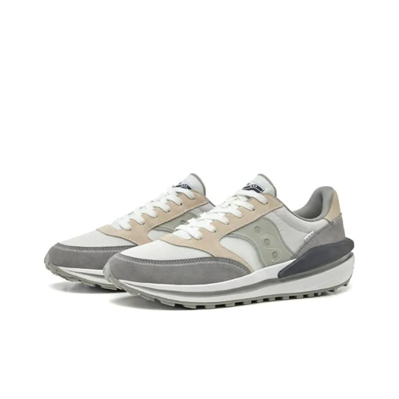 Saucony JAZZ RENEW Durable Breathable Low Top Casual Shoes Unisex White Gray-2