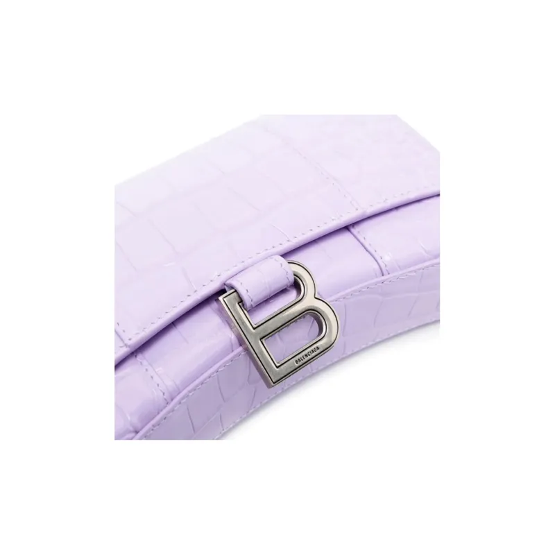 Balenciaga Hourglass Cow Leather Wallet Regular Women's Light Purple-5