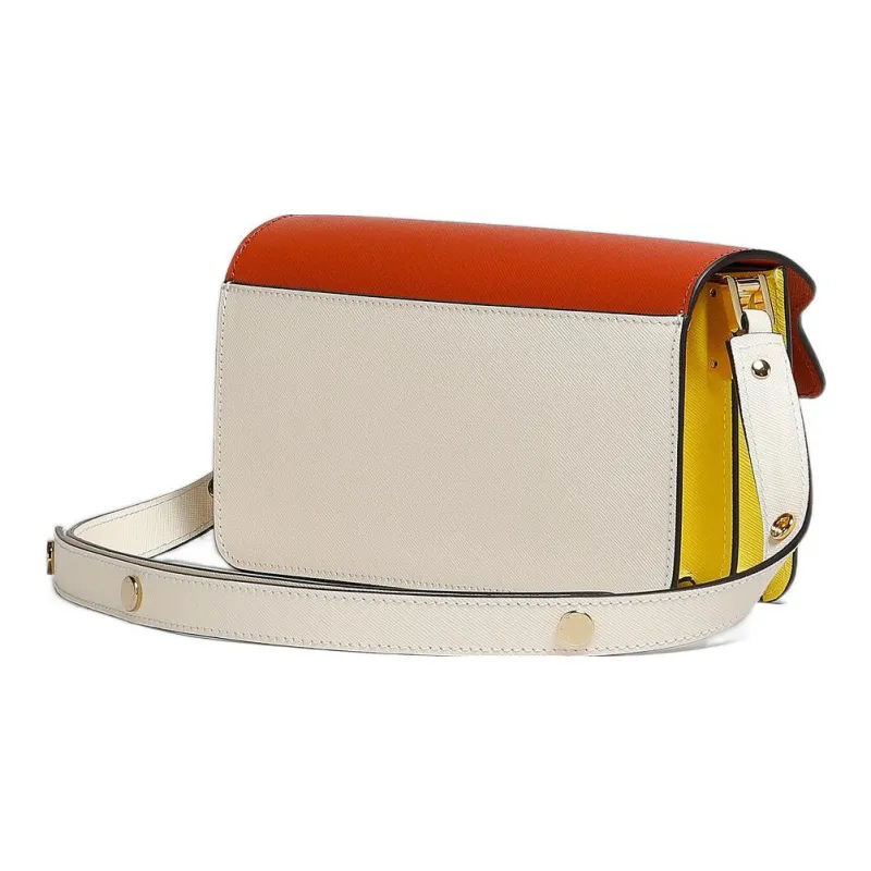 MARNI Colour-Block Saffiano Foldover-Top Shoulder Bag-2