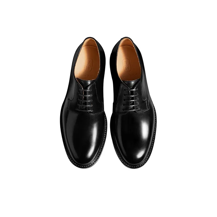 THOM WILLS British Business Calfskin Derby Shoes Dress Shoes Men's Black-2
