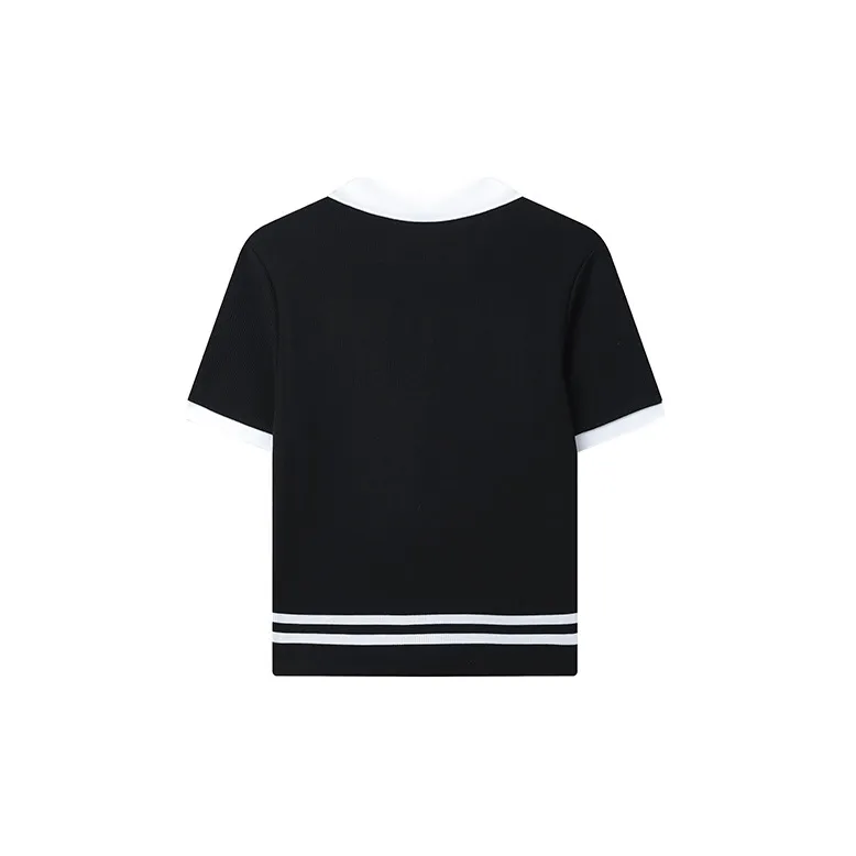 FILA X Magic Stick Joint Series Polo Shirt Women's Jet Black-1