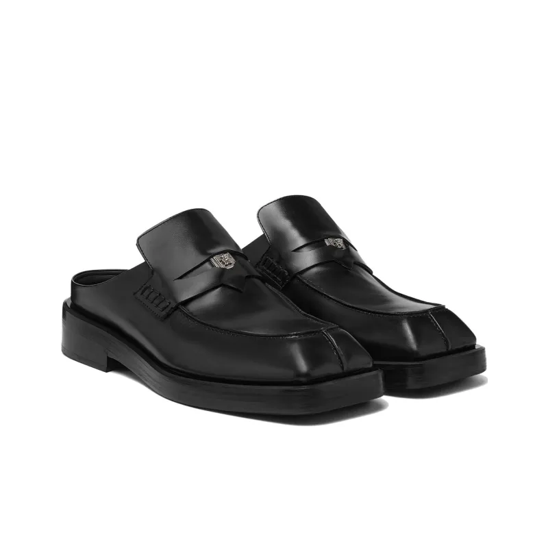 VERSACE Slip Resistant Stylish Sandal Men's Black-2
