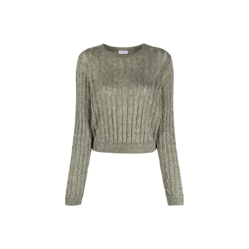 Brunello Cucinelli Crop Tops Women's Light Green