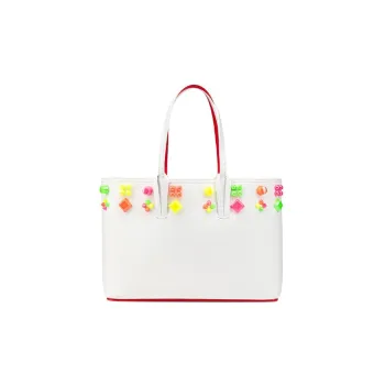 CL LUBOTING Calfskin Tote Bag Shopping Bag Shoulder Bag Crossbody Bag Handbag Small Size Women's White