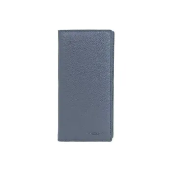 COACH Breast Pebbled Leather Card Holder Wallet Men's Midnight Blue