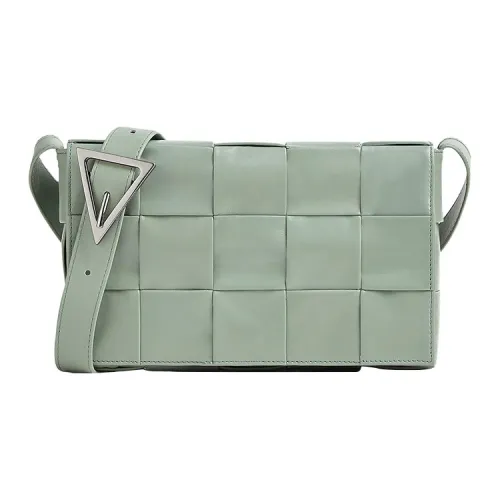 Bottega Veneta Cassette Crossbody Bag Medium Intreccio Sage Green