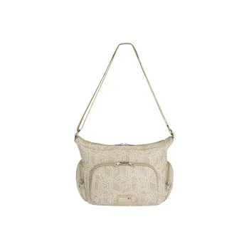 Lafuma Fabric Handbag Shoulder Bag Crossbody Bag Medium Size Women's Gravel Color