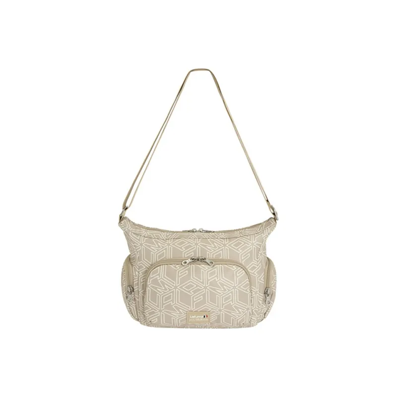 Lafuma Fabric Handbag Shoulder Bag Crossbody Bag Medium Size Women's Gravel Color-0