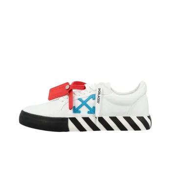 OFF WHITE Vulcanized Low White Teal Canvas