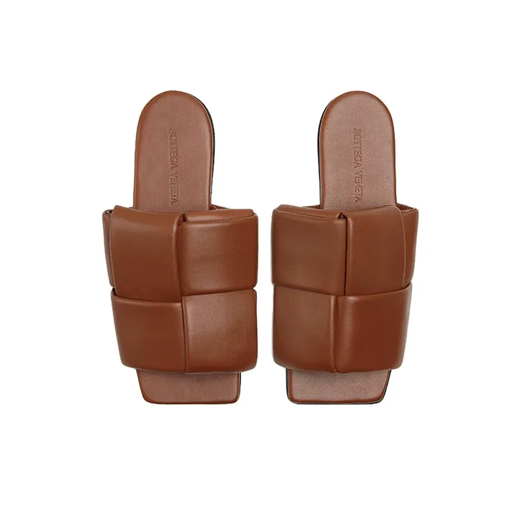 Bottega Veneta Padded Slide Slippers Men's Caramel-3