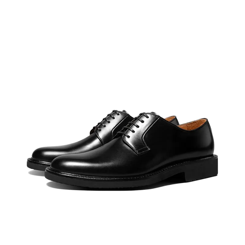 THOM WILLS British Business Calfskin Derby Shoes Dress Shoes Men's Black-1