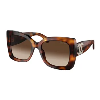 CHANEL Plate Frame Square Sunglasses Unisex