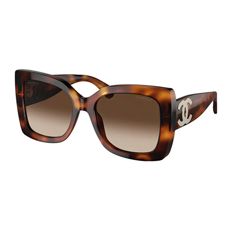 CHANEL Plate Frame Square Sunglasses Unisex-0