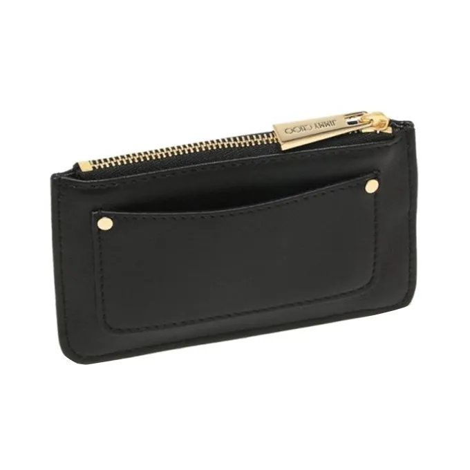 Jimmy Choo Cow Leather Wallet Women's Black-4