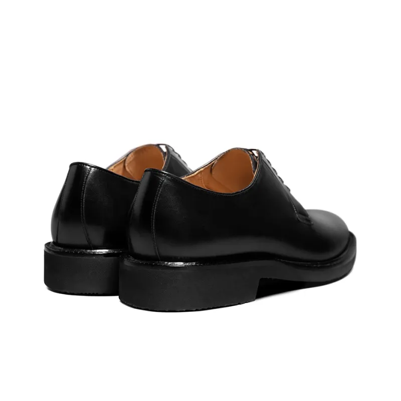 THOM WILLS British Business Calfskin Derby Shoes Dress Shoes Men's Black-3
