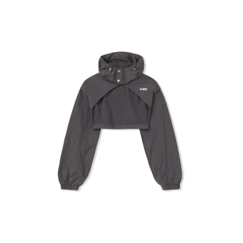 Nerdy Cropped Coats Women's Charcoal Gray