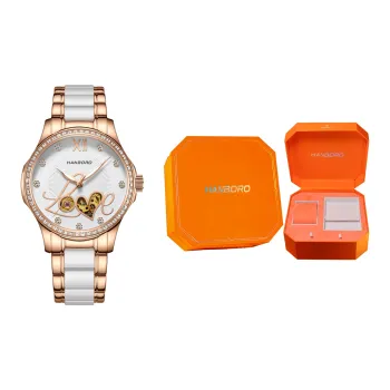 HANBORO Automatic Mechanical Movement Watch Women's Watch White Dial HBR88794 MG